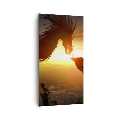 Canvastavla - Bild på duk - Drakens tämjare - 65x120 cm