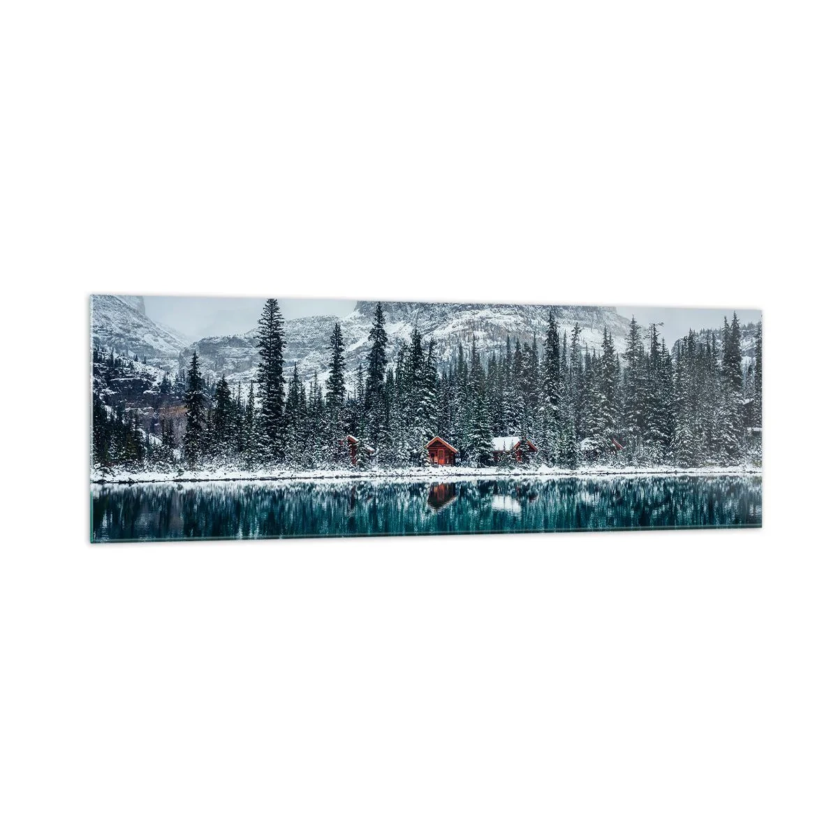 Glastavla - Bild på glas - Kanadensisk tillflyktsort - 160x50 cm