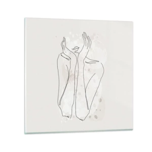 Glastavla - Bild på glas - Drömstund - 30x30 cm