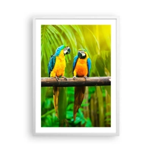 Affisch i vit ram - Har du hört att hon...? - 50x70 cm