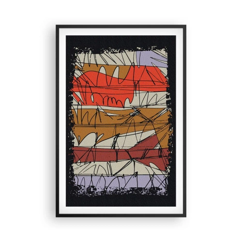 Affisch i svart ram - Spontan komposition - 61x91 cm