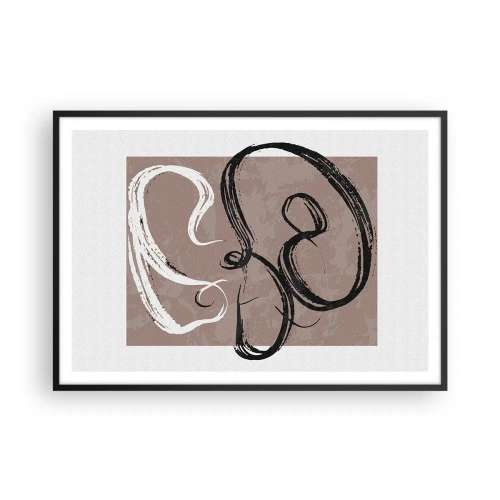 Affisch i svart ram - Komposition - sökande efter fullständighet - 100x70 cm