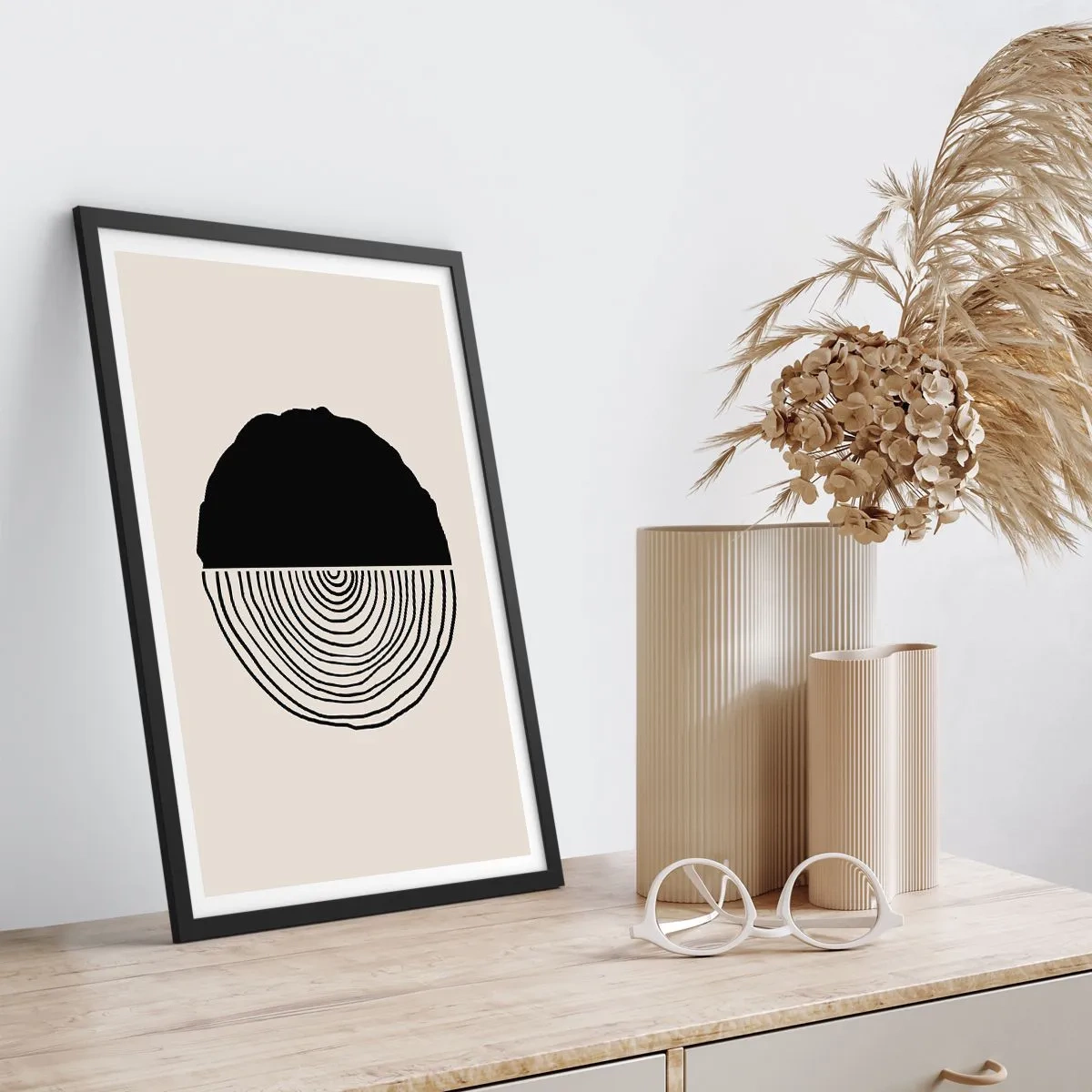 Affisch i svart ram - Hälften hälften - 61x91 cm