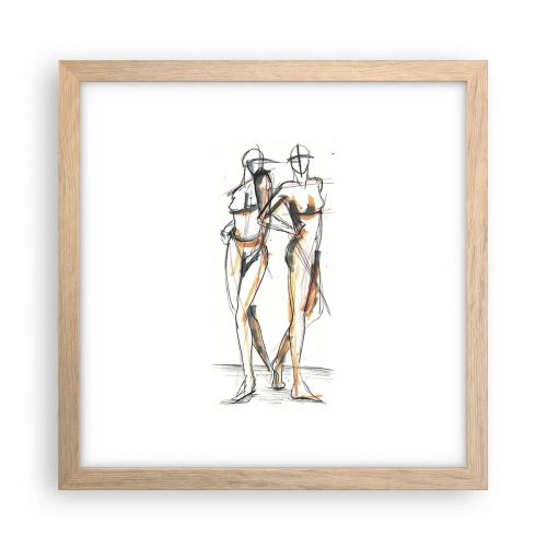 Affisch i ram av ljusek - Charmens studie - 30x30 cm