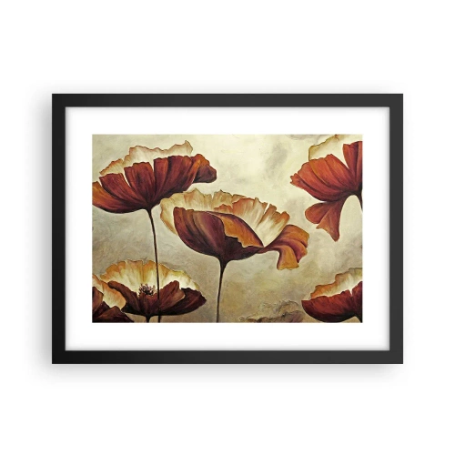 Affisch i svart ram - Ängsblommor - 40x30 cm