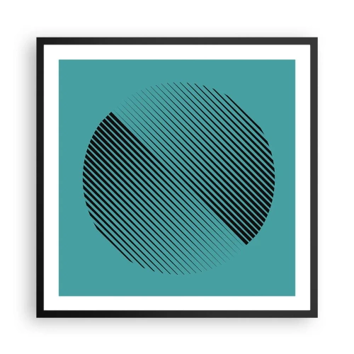 Affisch i svart ram - Cirkeln - en geometrisk variation - 60x60 cm
