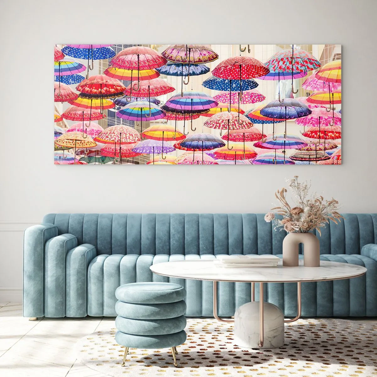 Glastavla - Bild på glas - Stadsäng - 140x50 cm
