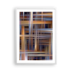 Affisch i vit ram - Vävd av ljus - 50x70 cm