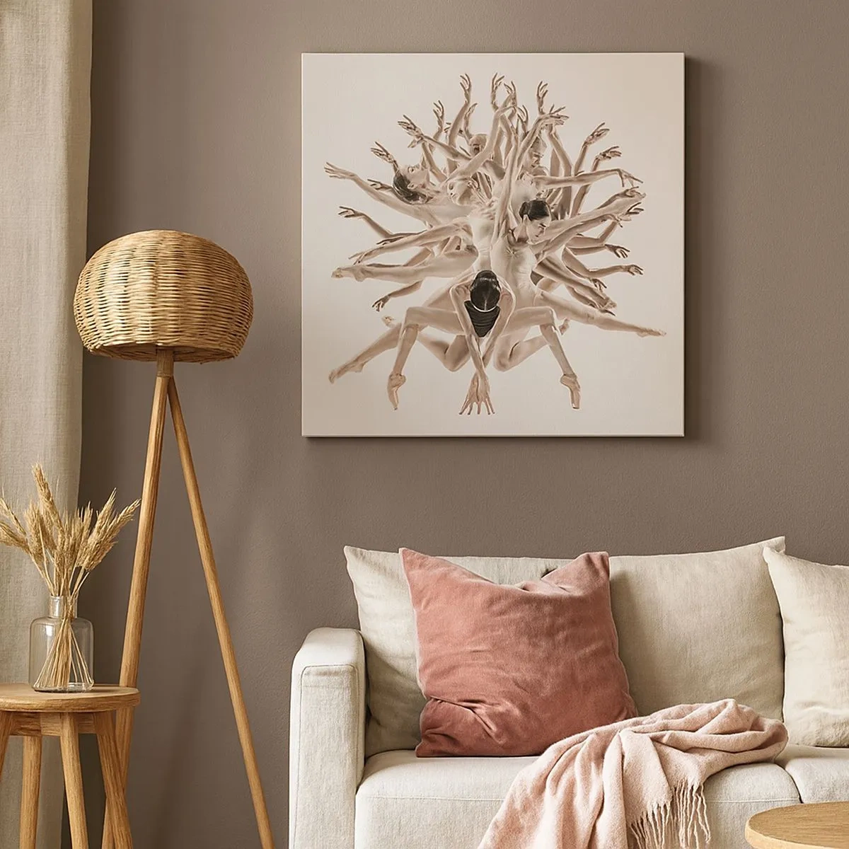 Canvastavla - Bild på duk - Blommar i dansen - 30x30 cm