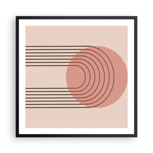 Affisch i svart ram - Ostoppad attraktionskraft - 60x60 cm