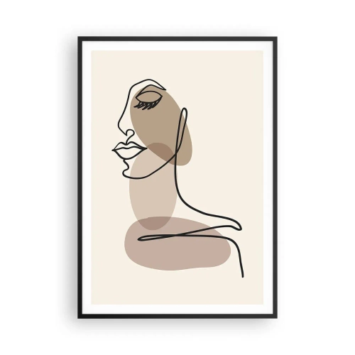 Affisch i svart ram - Skönhetens säkra linje - 70x100 cm
