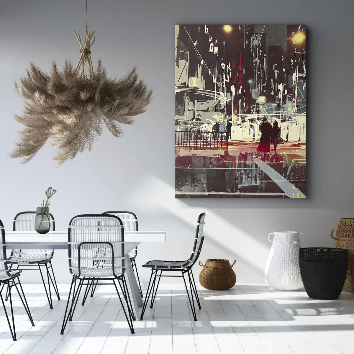 Canvastavla - Bild på duk - Storstads passage - 50x70 cm