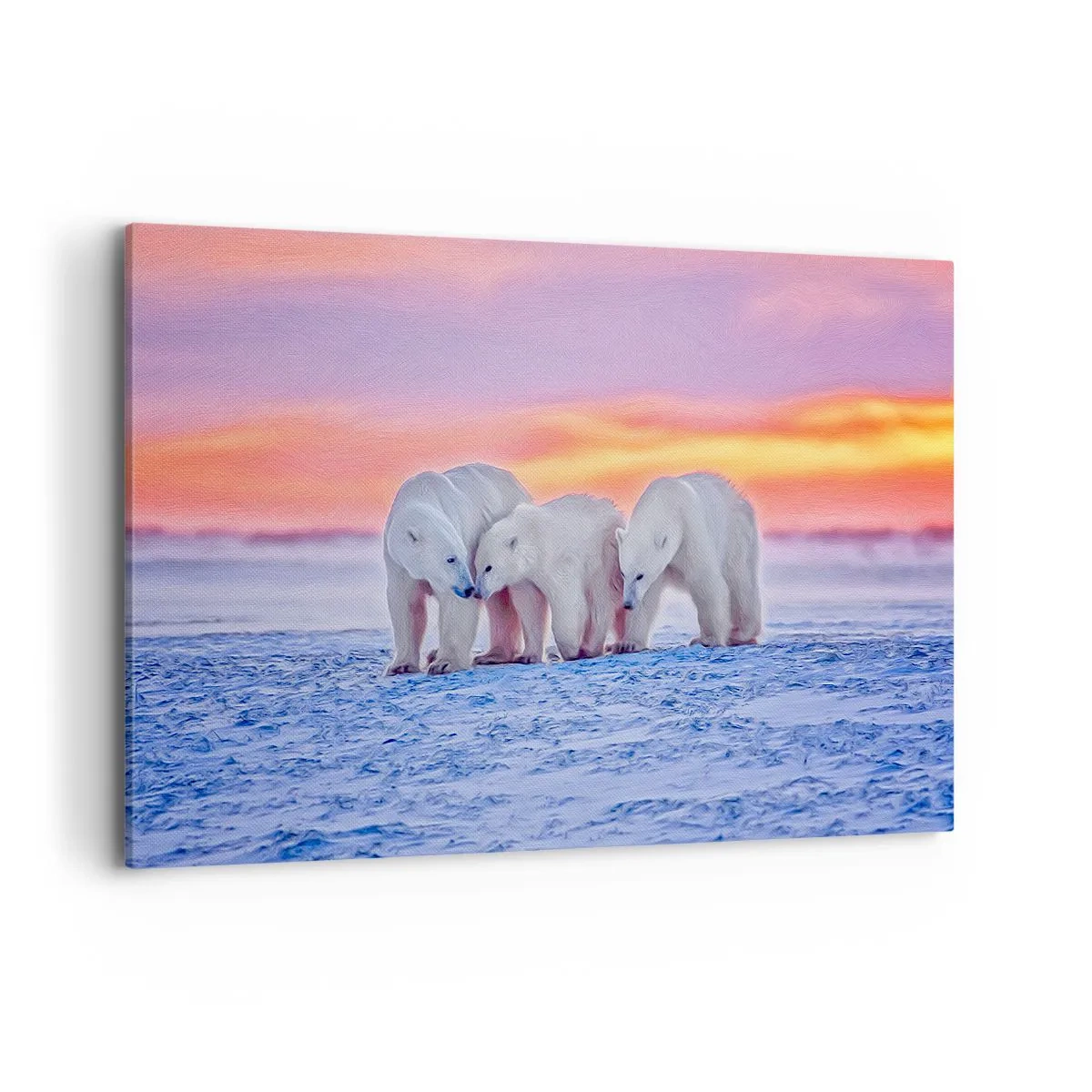Canvastavla - Bild på duk - Det räcker med familjevärme - 120x80 cm