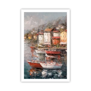 Affisch - Romantisk hamn - 61x91 cm