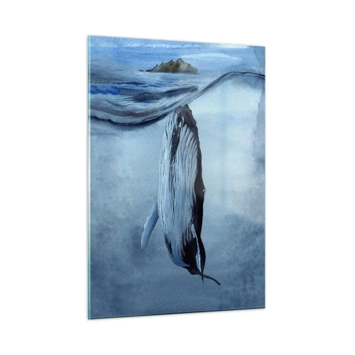 Glastavla - Bild på glas - Två världar i norr - 50x70 cm