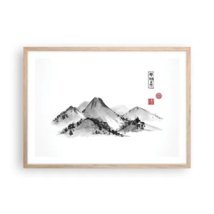 Affisch i ram av ljusek - Bortom fjällen - 70x50 cm