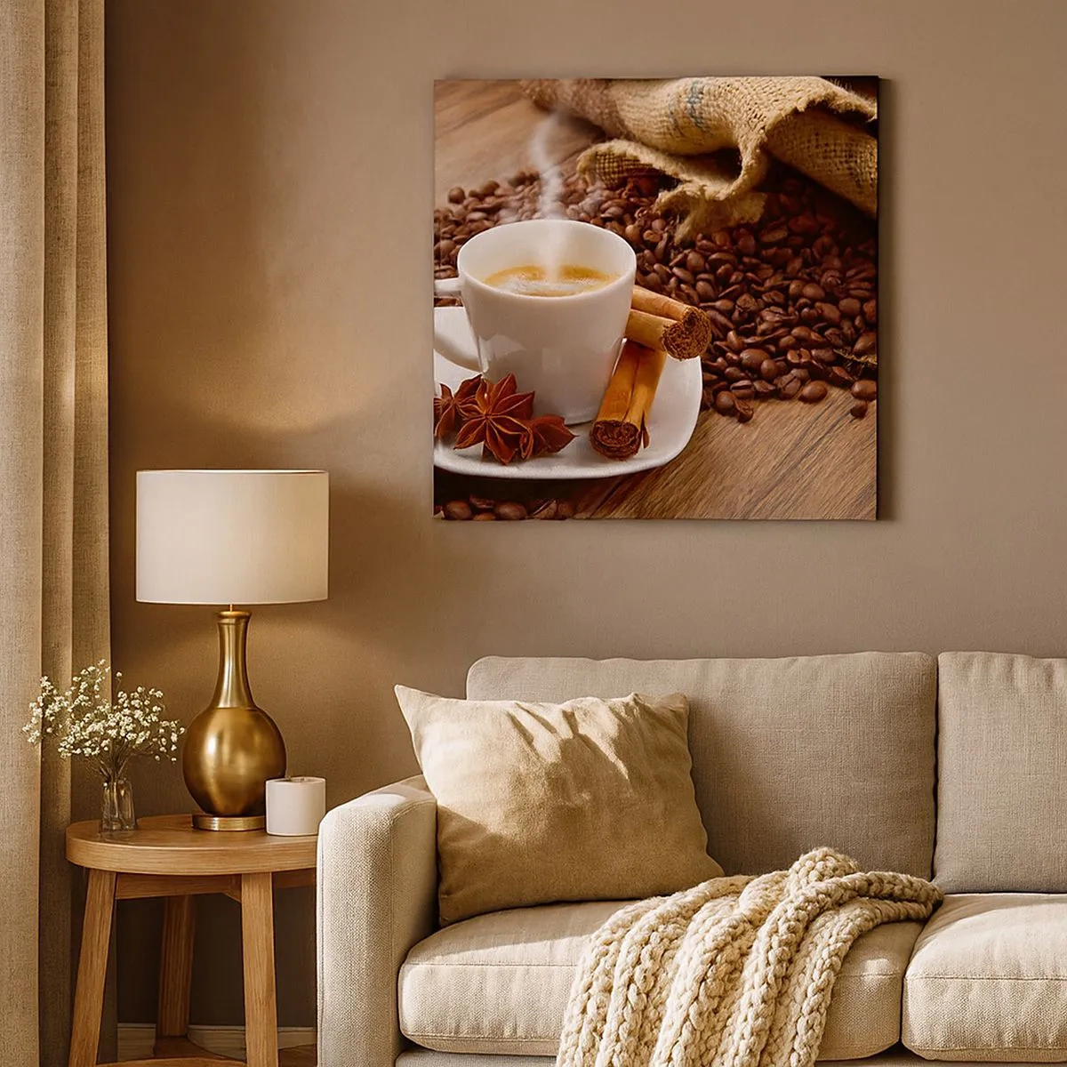 Canvastavla - Bild på duk - Rotsmak och -arom - 30x30 cm