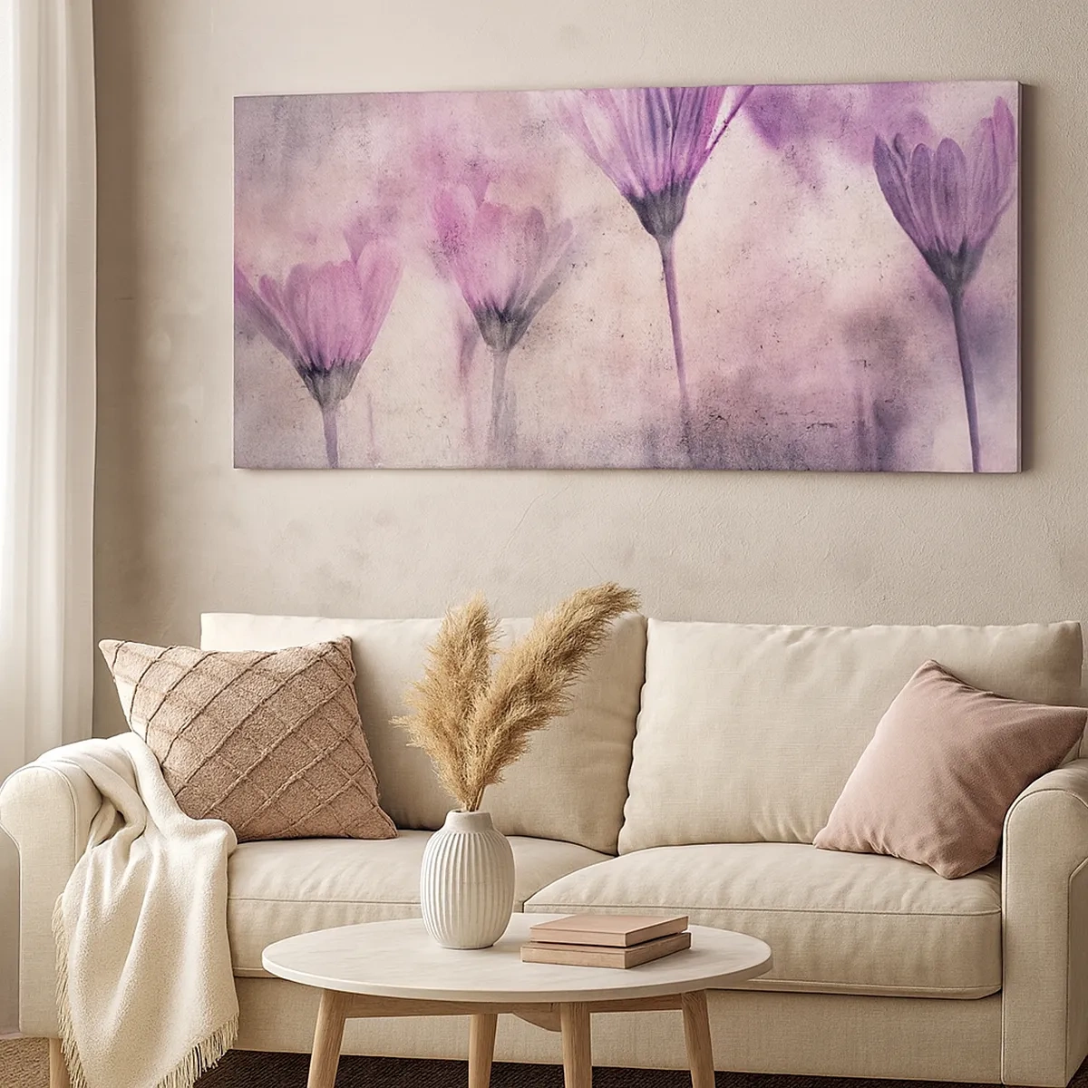 Canvastavla - Bild på duk - Blommornas sömn - 30x30 cm