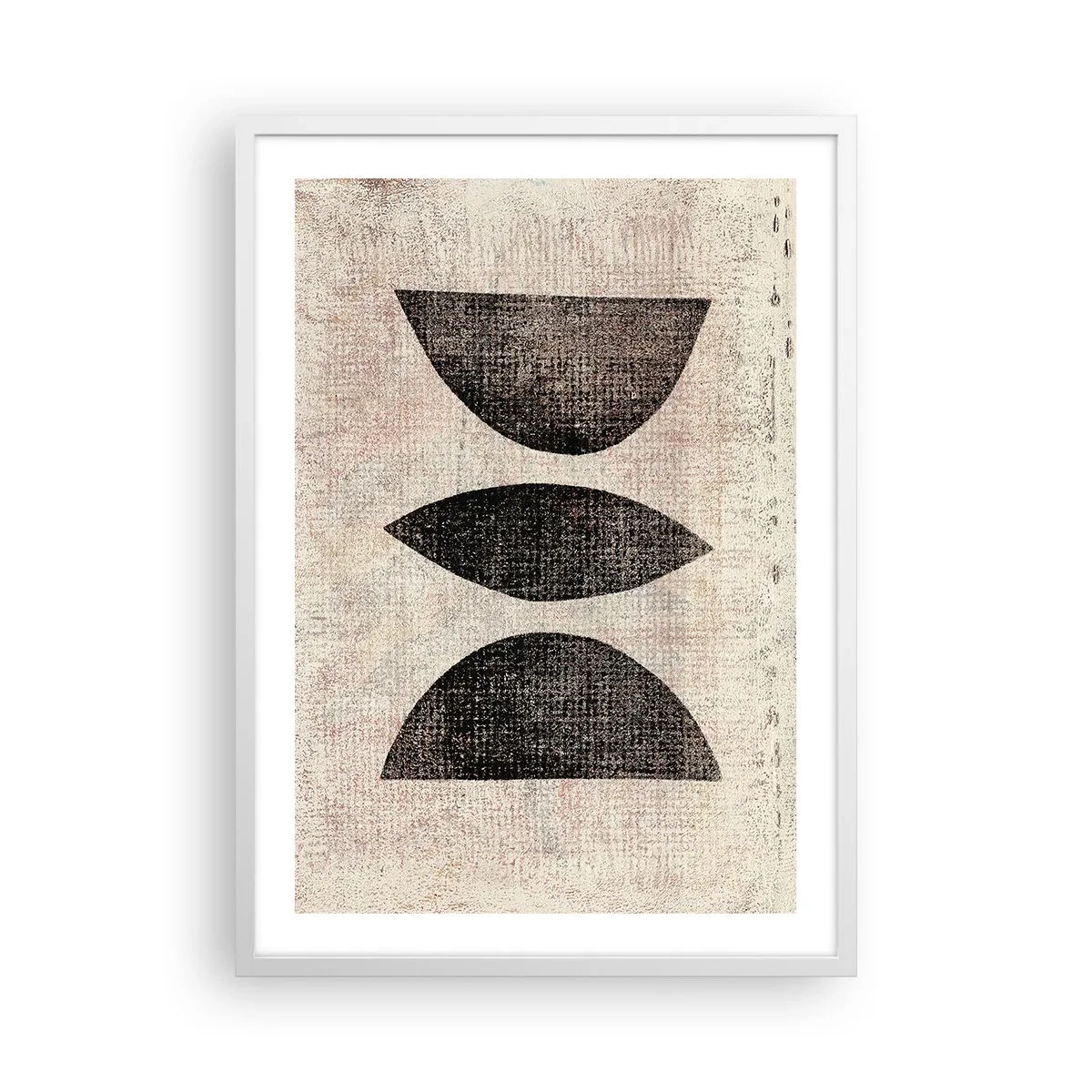 Affisch i vit ram - Etnisk abstraktion - 50x70 cm