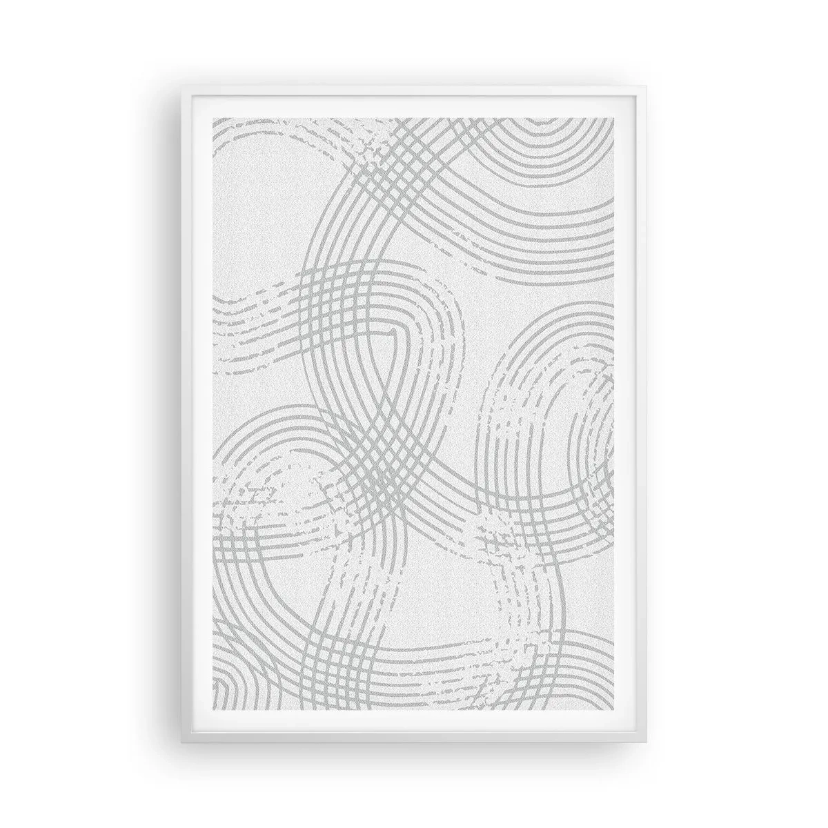 Affisch i vit ram - Det finns ingen rak väg - 70x100 cm