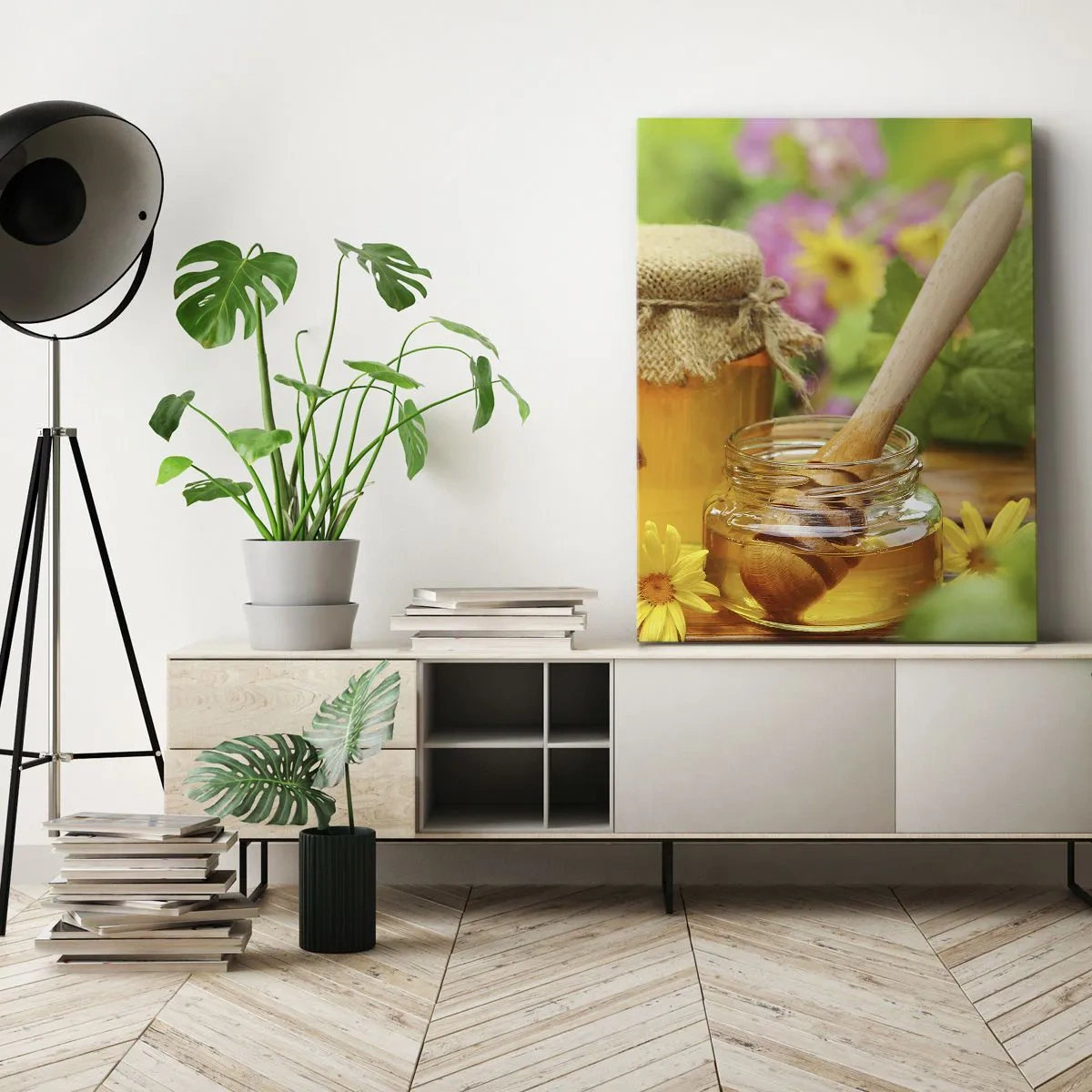 Canvastavla - Bild på duk - Sött och blommigt - 50x70 cm