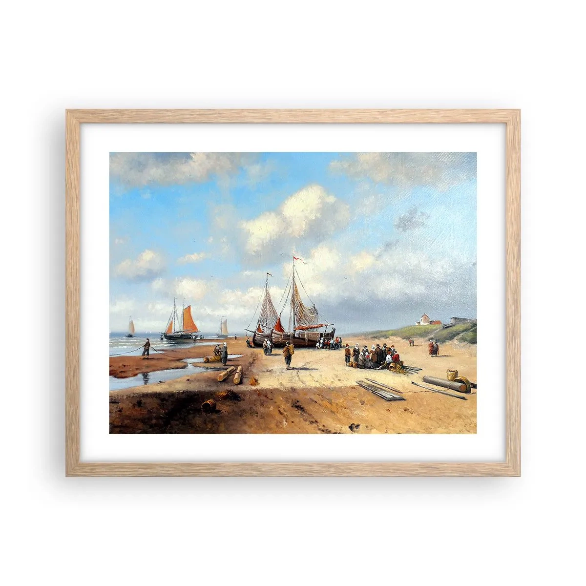 Affisch i ram av ljusek - Efter en lyckad fångst - 50x40 cm