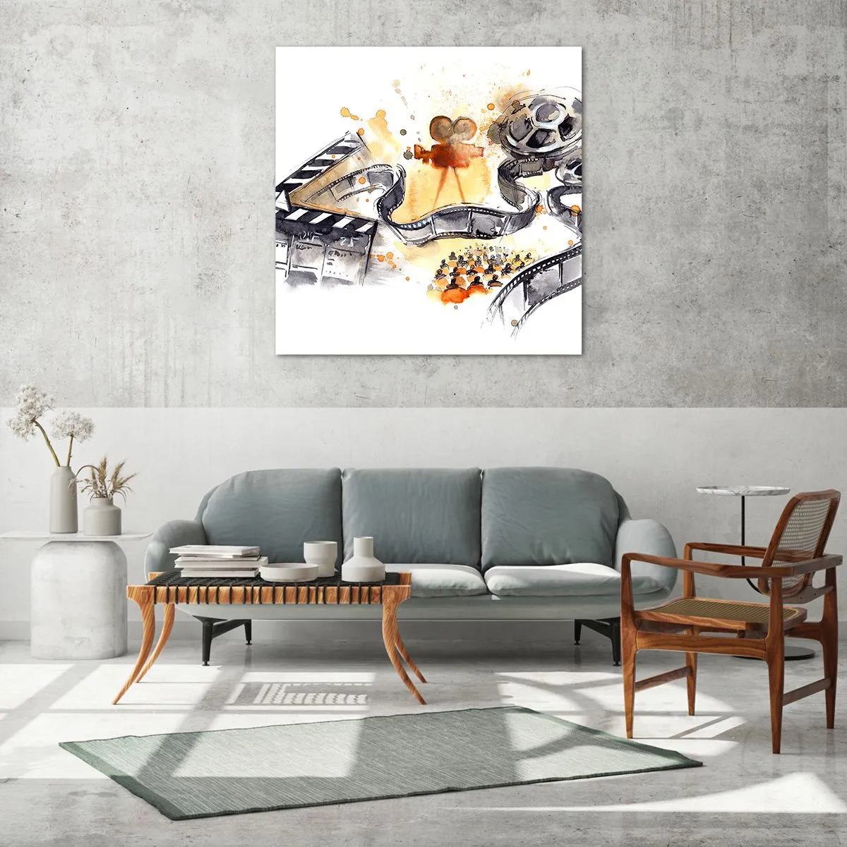 Glastavla - Bild på glas - I drömmarnas land - 40x40 cm