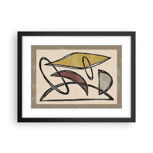 Affisch i svart ram - Vertikaler och nivåer - 40x30 cm