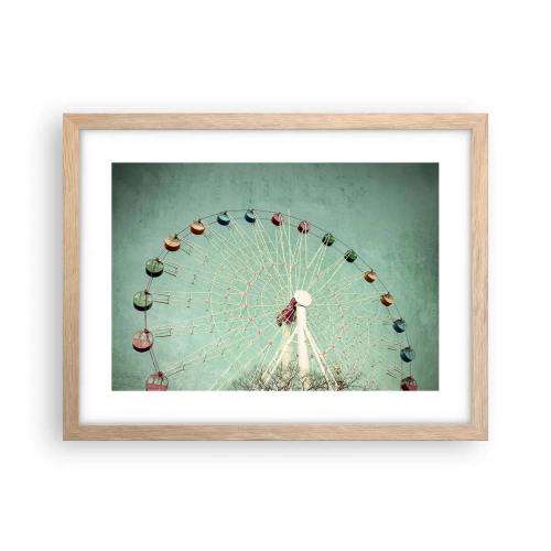 Affisch i ram av ljusek - Välkommen att ha kul - 40x30 cm