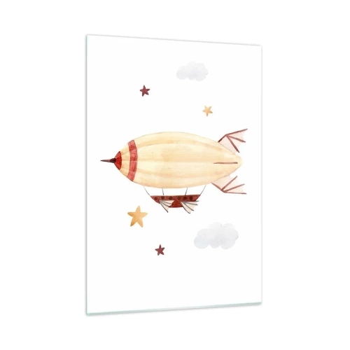 Glastavla - Bild på glas - Luftskepp - 50x70 cm