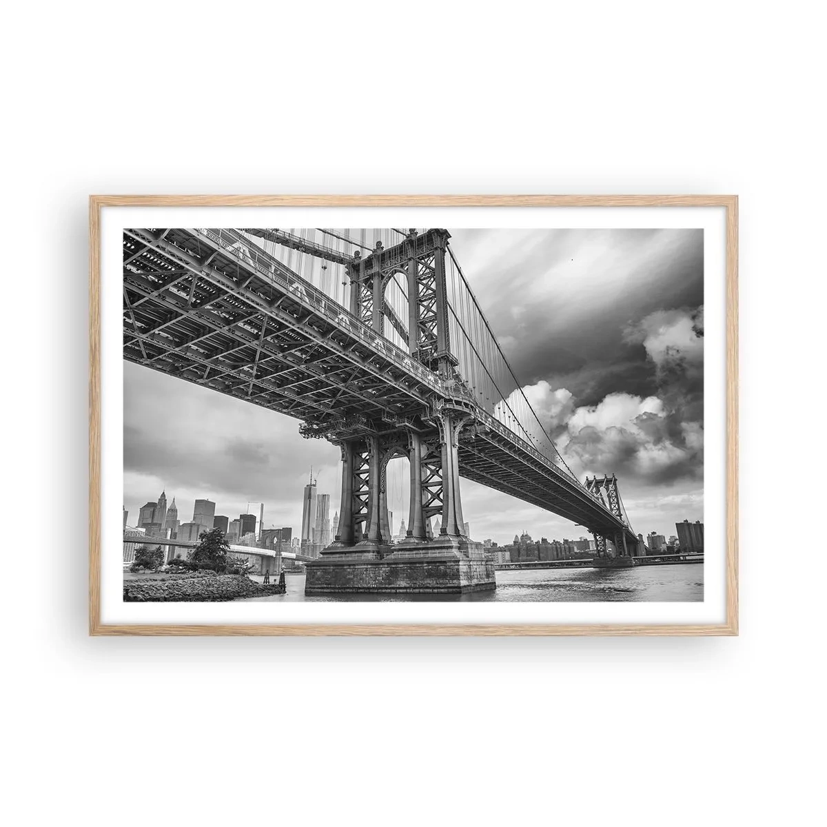 Affisch i ram av ljusek - Till stadens hjärta - 91x61 cm