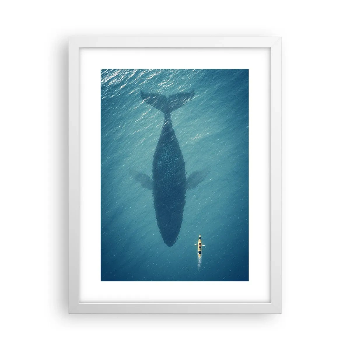 Affisch i vit ram - Möte på havet - 30x40 cm