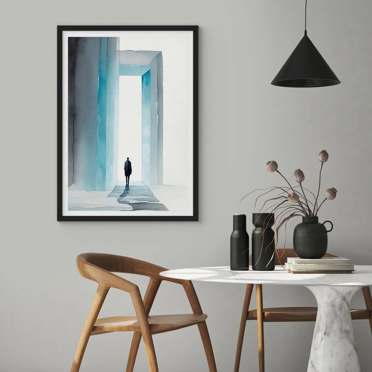 Affisch i svart ram - Lev utan gränser - 61x91 cm