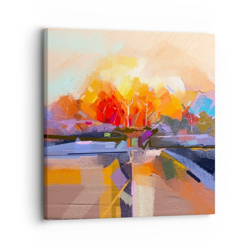 Canvastavla - Bild på duk - Så blev det höst - 30x30 cm