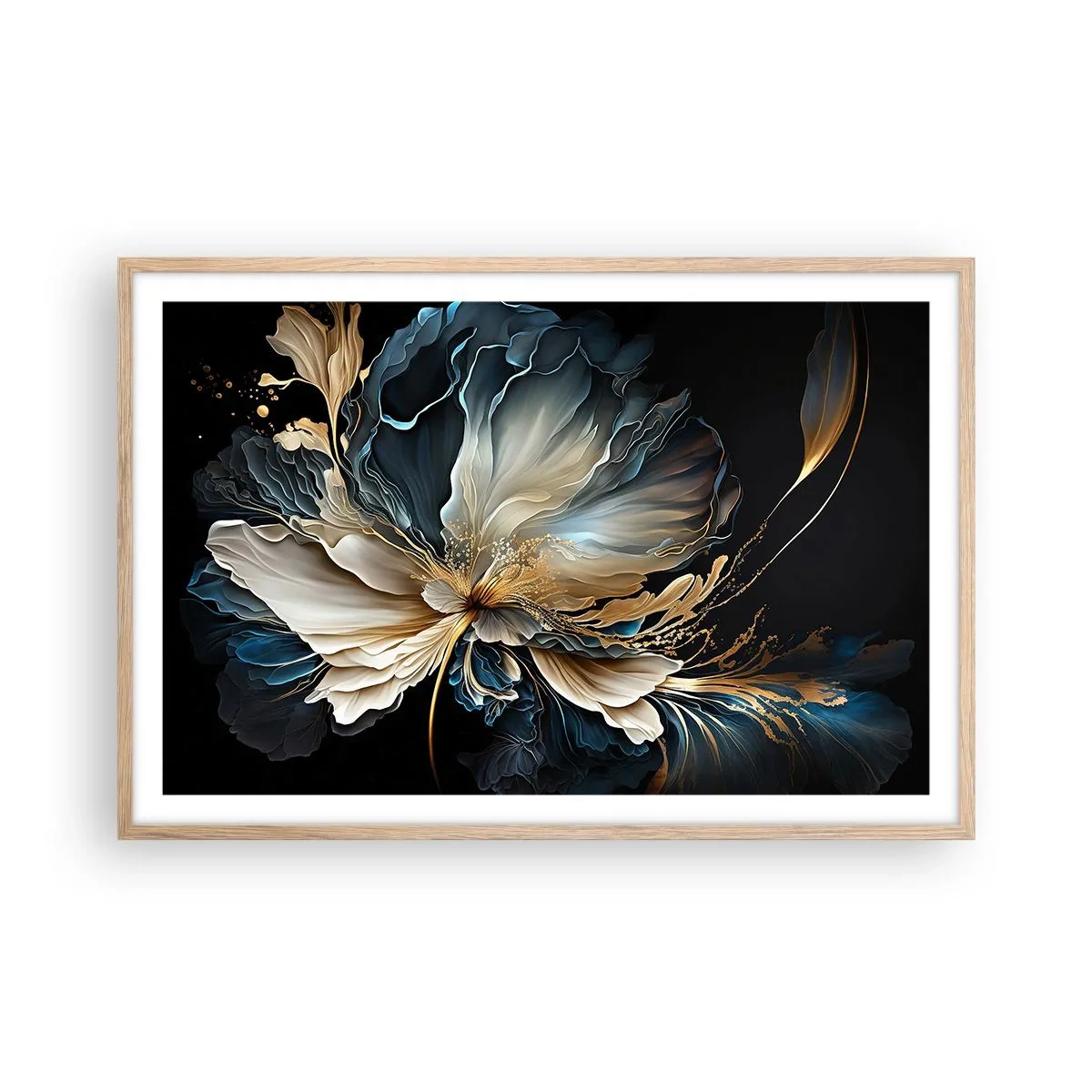 Affisch i ram av ljusek - Sagolik ormbunksblomma - 91x61 cm