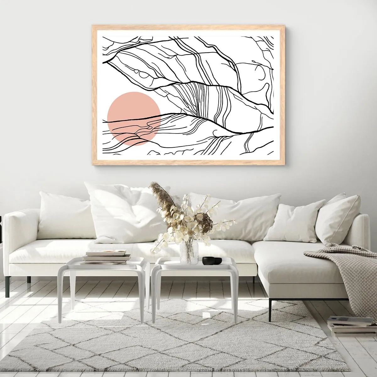 Affisch i ram av ljusek - I grenarnas nät - 100x70 cm