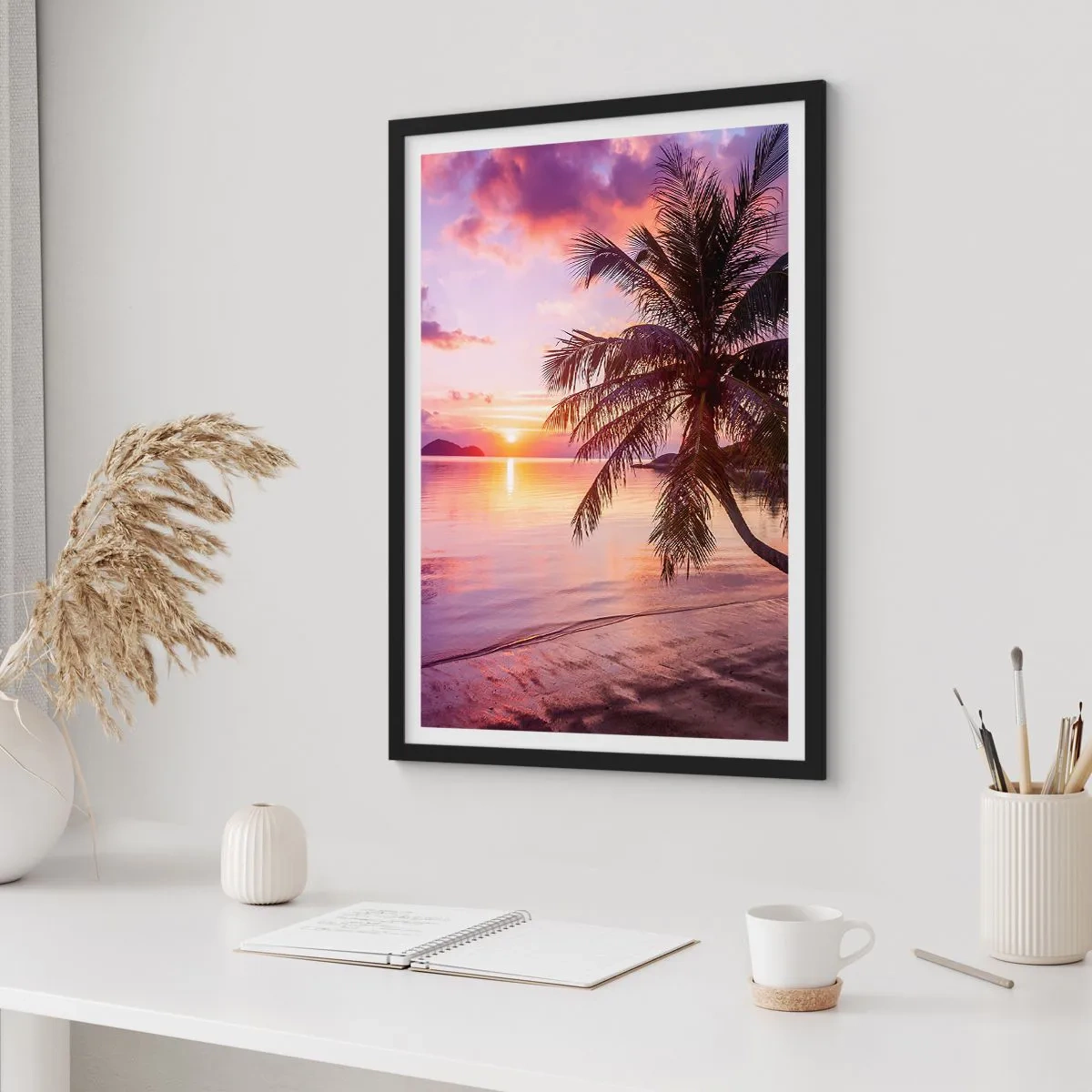 Affisch i svart ram - Lugnt enda fram till horisonten - 30x40 cm