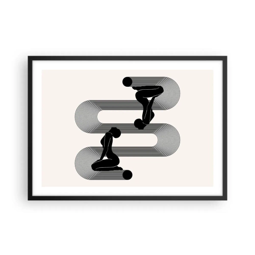 Affisch i svart ram - Sensuell symmetri - 70x50 cm