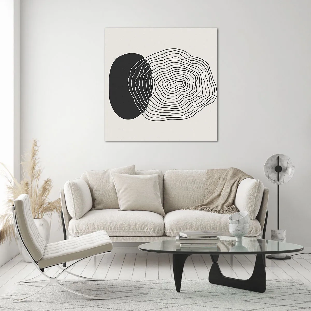 Glastavla - Bild på glas - Varaktighet och vibration - 50x50 cm