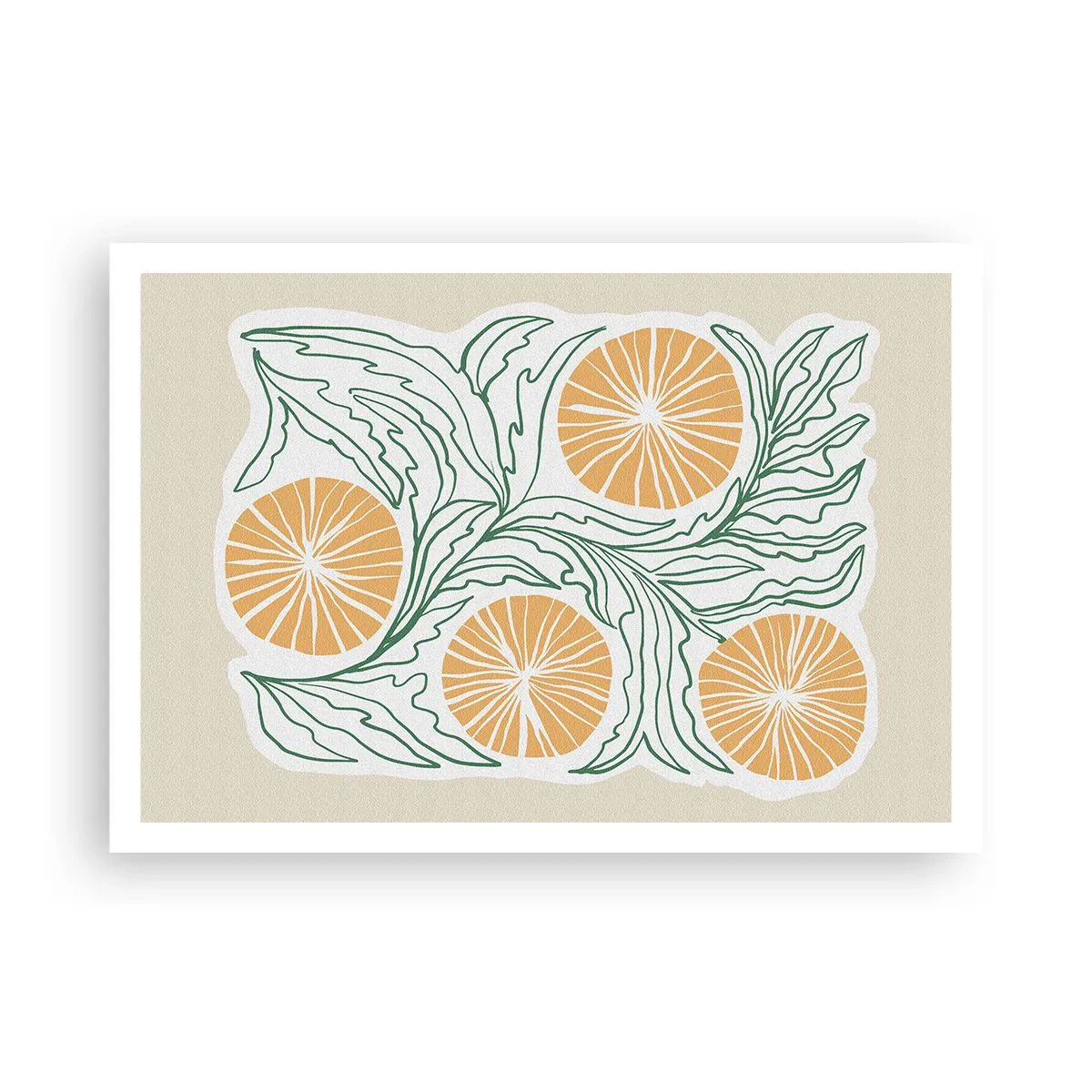 Affisch - Etniskt med en touch av abstraktion - 100x70 cm