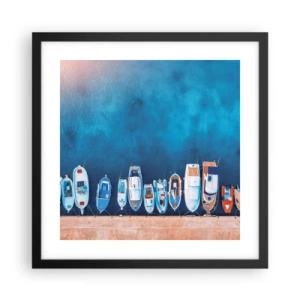 Affisch i svart ram - I en rad - 40x40 cm