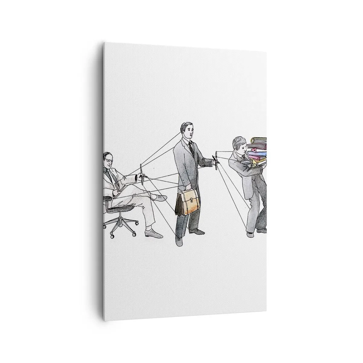 Canvastavla - Bild på duk - Var och en har sin chef - 80x120 cm