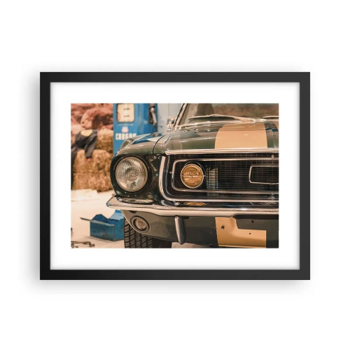 Affisch i svart ram - Ett möte med legenden - 40x30 cm