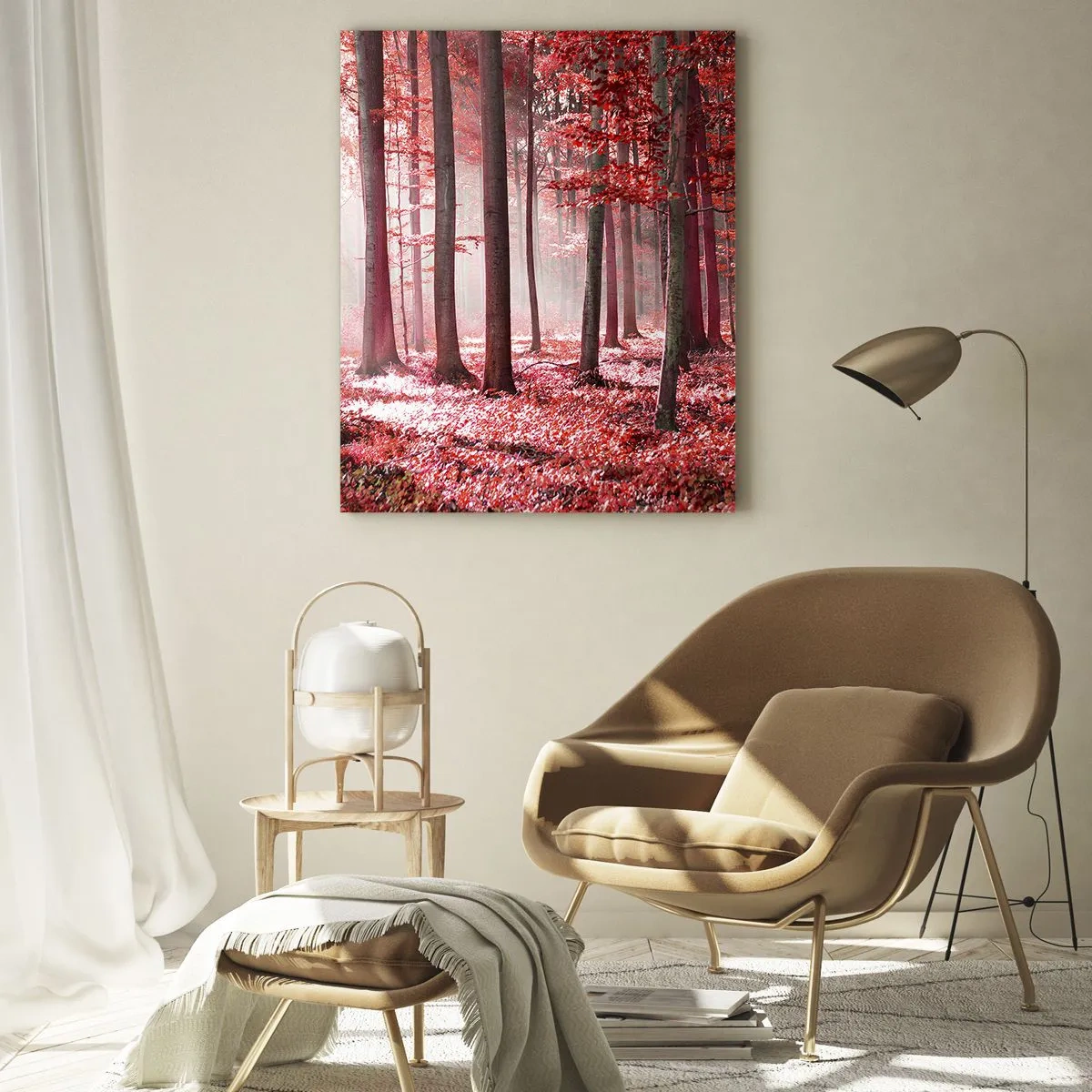 Glastavla - Bild på glas - Röd är lika vacker - 50x70 cm