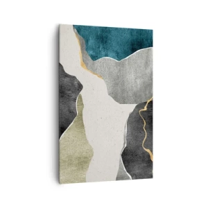 Canvastavla - Bild på duk - Mosaikkomposition med en guldtråd - 80x120 cm