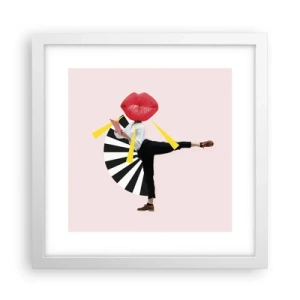 Affisch i vit ram - Surrealistisk pop-art - 30x30 cm
