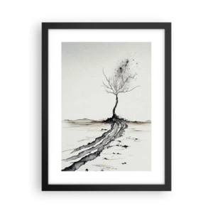 Affisch i svart ram - Vinterns melankoli - 30x40 cm