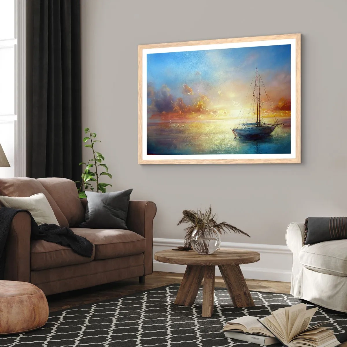 Affisch i ram av ljusek - I guldviken - 50x40 cm