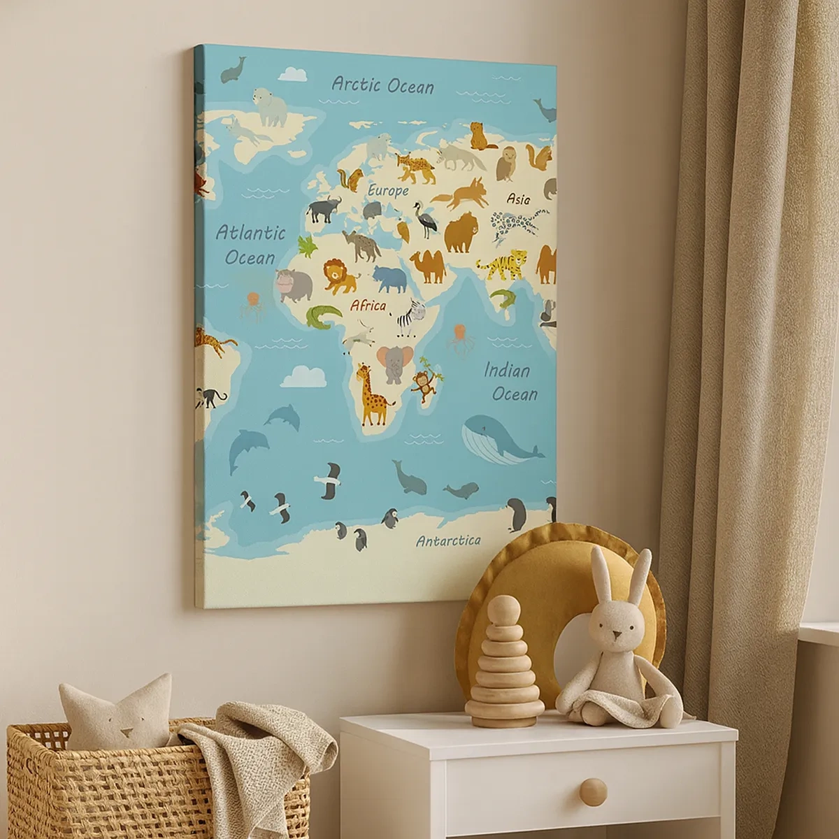 Canvastavla - Bild på duk - Goda grannar - 50x70 cm