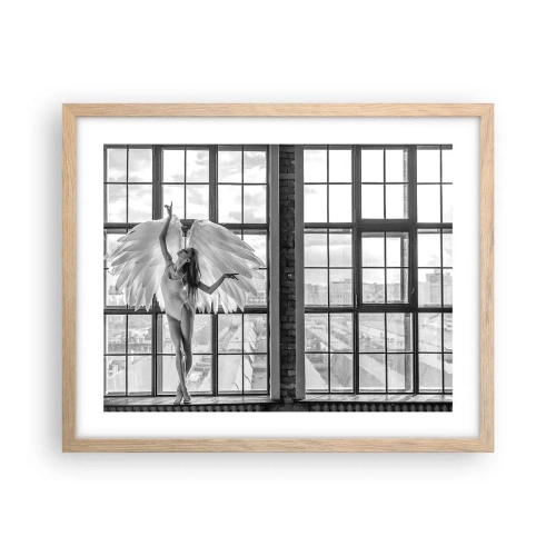 Affisch i ram av ljusek - Änglarnas stad? - 50x40 cm